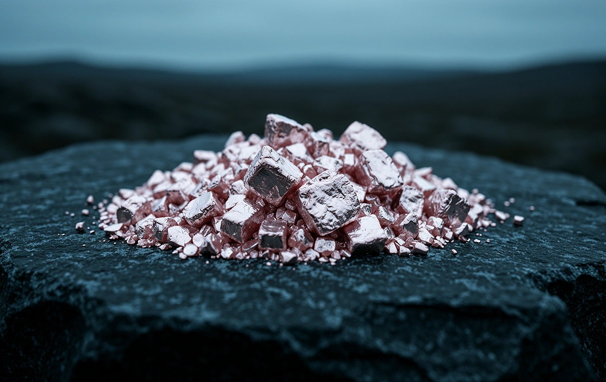 Mineralstrukturer på granit