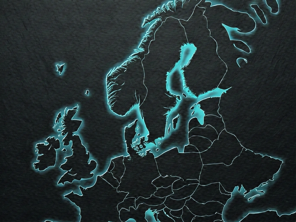 Topografisk representation av Norden